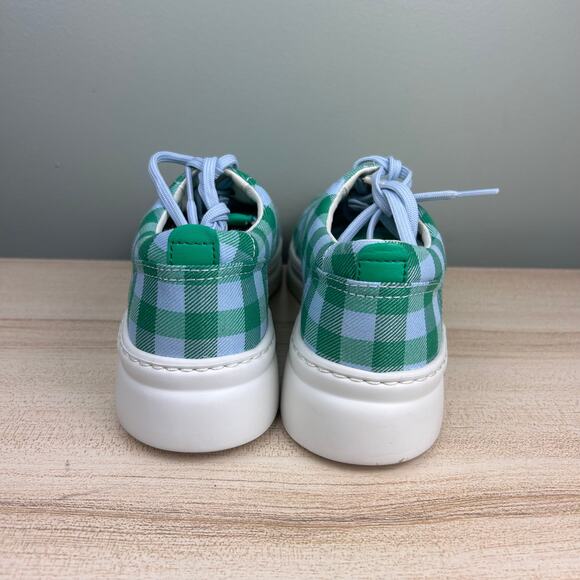 Camper Runner Up Lightweight Sneakers Blue Green Gingham Plaid size EU 40 US 9 - Picture 6 of 9